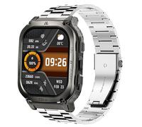 Blueshaweu 22mm Quick Release Stainless Steel Metal Replacement Strap Bracelet Compatible with KOSPET TANK M3, M3 ULTRA, TANK T3 ULTRA, T2, M2 Military Smart Watch (Silver)