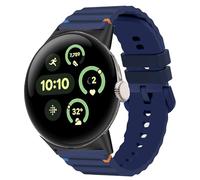 Blueshaweu 3 41mm,45mm,3XL Silicone Woven Line Adjustable Replacement Strap for Pixel Watch 3, 2, 1 (Blue)