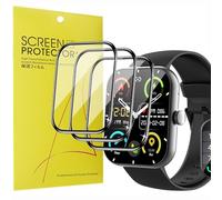 Blueshaweu 3D Full Coverage PET Smart Watch Screen Protector [3 Pack], Compatible with Zakotu, Coucur, Jugeman Y66 Smart Watch 1.96 Inches