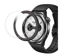 Blueshaweu Bezel and Protective Glass Compatible with Xiaomi Watch S3 / S4, Replacement Bezel Ring, Scratch-Resistant, Stainless Steel Protection, Compatible with Xiaomi Watch S4/Watch S3 (Black
