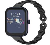 Blueshaweu Bracelet Compatible for 14 mm 16 mm 18 mm 20 mm 22mm Watch, Slim Single Chain Elegant Silicone Hollowed Out Replacement Watch Strap for RADLEY Series 32/20/28/21/33/19/46/10 (Black, 18mm)