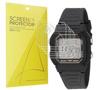 Blueshaweu Ca sio Screen Protector, [6 Pack] Full Coverage TPU Clear Film Compatible for Ca-sio F105W, F108WH, W-217H, W218H, W800HG, AE1200WH, AE1300WH, A158W, A168WA (For W800HG Watch, 6 pack)