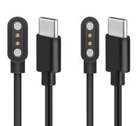 Blueshaweu Charging Cable Compatible with Hama Smartwatch 8900, Cable Charger Charging Station for Hama Smartwatch 8900 1.32 inches / 1.43 inches (USB C, Black + Black)