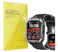 Blueshaweu Compatible for Blackview Military Smart Watch W60 Screen Protector, [6 Pack] Full Coverage TPU Clear Film Compatible for Blackview W60, IOWODO W60 Military Smart Watch 2.01 inches (6 Pack)