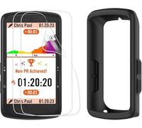 Blueshaweu Compatible for Bryton Rider S810 Case, [2+1 Pack] Clear TPU Film + Silicone Case Cover Compatible with Bryton Rider S810 (Black Case+2 Film)