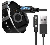 Blueshaweu Compatible for Fire-Boltt Ring Bluetooth Calling Smartwatch 1.7" Charger, 2 Pin Magnetic USB Replacement Charging Compatible with Fire-Boltt RING 3 Smartwatch 1.7 Inches-BSW005 (Black)