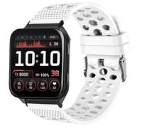 Blueshaweu Compatible for Garmin Venu X1 Band, Silicone Replacement Wristbands Sport Strap with Metal Buckle Compatible for Garmin Venu X1 Smartwatch (White)