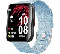 Blueshaweu Compatible for Kuizil K21 Smartwatch 1.69" Band, Breathable Nylon Woven Fabric Replacement Accessory Strap Compatible for Kuizil Smartwatch K21 (Blue)