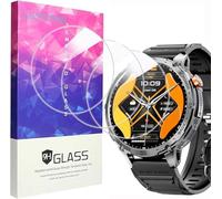 Blueshaweu Compatible for Mingwear K69 Military Smart Watch Screen Protector, [3 Pack] 9H Tempered Glass Screen Protector Film Compatible for Mingwear K69 1.75" Military Smart Watch (3 pack)