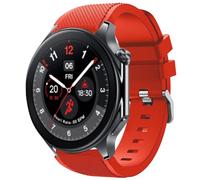 Blueshaweu Compatible for OnePlus Watch 2 Bands, Sports Silicone Band Strap Replacement Wristband Compatible with OnePlus Watch 2 46mm / OnePlus Watch 1 (Red)