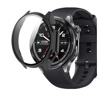 Blueshaweu Compatible for OnePlus Watch 3 Case, Hard PC Case with Tempered Glass Screen Protector Compatible with OnePlus Watch 3 Smartwatch 2025 (Black)
