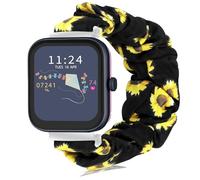 Blueshaweu Compatible for RADLEY Series Smart Watch 18mm 20mm 22mm Fabric Elastic Scrunchie Elastic Women Cute Replacement Straps Compatible With RADLEY Series 32/20/19/46/10 Watch (Sunflower, 20mm)