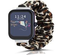 Blueshaweu Compatible for RADLEY Series Smart Watch 18mm 20mm 22mm Fabric Elastic Scrunchie Elastic Women Cute Replacement Straps Compatible With RADLEY Series 32/20/19/46/10 Watch (Leopard, 20mm)