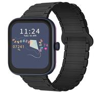 Blueshaweu Compatible for RADLEY Series Smart Watch 18mm 20mm 22mm Magnetic Silicone Sport Strong Magnet Strap Watchband Compatible With RADLEY Series 32/20 / 19/46 / 10 Smartwatch (Black, 20mm)