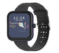 Blueshaweu Compatible for RADLEY Series Smart Watch 20mm 22mm Silicone Lace Slim Thin Hollow-Out Replacement Straps Compatible With RADLEY Series 32/20 / 19/46/Series 10 Smartwatch (Black, 20mm)