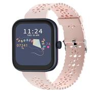 Blueshaweu Compatible for RADLEY Series Smart Watch 20mm 22mm Silicone Lace Slim Thin Hollow-Out Replacement Straps Compatible With RADLEY Series 32/20 / 19/46/Series 10 Smartwatch (Pink, 20mm)