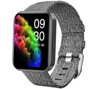 Blueshaweu Compatible for RUIMEN Smart Watches Bands, 22mm Breathable Nylon Woven Fabric Replacement Accessory Strap Compatible for RUIMEN D1 / H1 Smart Watches (Gray)