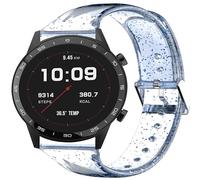 Blueshaweu Compatible for Sekonda Smart Watch Band, Glitter Clear Silicone Sports Straps for Sekonda Flex,Motion,Motion Plus,Motion Pro,ACTIVE PRO,ACTIVE Plus,ACTIVE 1909,HYBRID 45mm,etc (Blue, 22mm)