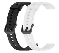 Blueshaweu Compatible for SHANG WING LYNN2 Smart Watches Band, 16mm Silicone Replacement Soft Band Wristbands Straps SHANG WING LYNN2/L2 Smartwatch (Black+White)