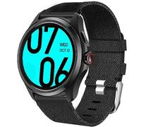 Blueshaweu Compatible for Ticwatch Pro 5 Smartwatch Band, 24mm Breathable Nylon Woven Fabric Replacement Accessory Strap Compatible with Ticwatch Pro 5 Android Smartwatch (Black)