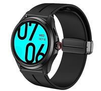 Blueshaweu Compatible for Ticwatch Pro 5 Smartwatch Bands, 24mm Soft Silicone Magnetic Buckle Sport Wristband Replacement Straps Compatible for Ticwatch Pro 5 Android Smartwatch (Black)