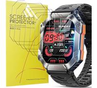 Blueshaweu Compatible for Xeletu Smartwatch Men's 2.0 Inch KR80 Screen Protector, [6 Pack] Full Coverage TPU Clear Film Compatible for Xeletu KR80/LaNikar Military KR80 Men Smart Watch 2.0" (6 pack)