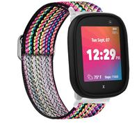 Blueshaweu Compatible for XPLORA X6 Play Smart WtchBand, Quick Release Stretch Elastics Nylon Adjustable Replacement Strap Accessories Compatible for XPLORA X6 Play Watch (Boho Rainbow)