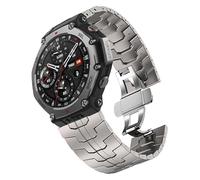 Blueshaweu Compatible with Amazfit Active Max Smartwatch 1.5 inch, 22 mm, 20 mm Men's Metal Link Replacement Strap Compatible with Amazfit T-Rex 3, Bip 6, Balance, Active 2, GTR mini, etc, 22mm