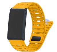 Blueshaweu Compatible with Amazfit Helio Bands, New Sweat-Proof Sport Silicone, Breathable Unisex Strap Compatible with Amazfit Helio Strap Smart Band Fitness Tracker (Orange-yellow)