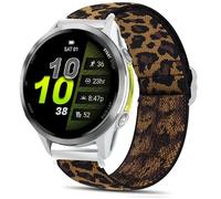 Blueshaweu Compatible with Garmin Forerunner 970 bands, Stretch Elastics Nylon Adjustable Replacement Strap Accessories for Men & Women Compatible with Garmin Forerunner 970 (Leopard)