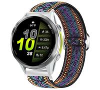 Blueshaweu Compatible with Garmin Forerunner 970 bands, Stretch Elastics Nylon Adjustable Replacement Strap Accessories for Men & Women Compatible with Garmin Forerunner 970 (Purple Blue)