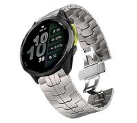 Blueshaweu Compatible with Garmin Forerunner 970 Wristband, Men's Metal Links Replacement Strap Compatible with Garmin Forerunner 970, 965, 955/955 solar, 745, Große, Silicone, No Gemstone