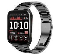 Blueshaweu Compatible with Garmin Venu X1 Bands, Quick Release Stainless Steel Metal Replacement Straps Compatible with Garmin Venu X1 Smartwatch (Black)