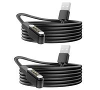 Blueshaweu Compatible with Mobvoi TicNote Charger, Magnetic Replacement Charger Compatible for Mobvoi TicNote AI Voice Recorder (2 Pack-Black+Black)