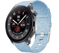 Blueshaweu Compatible with OnePlus Watch 2 Bands, Breathable Nylon Woven Fabric Replacement Accessory Strap Compatible with OnePlus Watch 2 46mm / 1 Smart Watch (Blue)