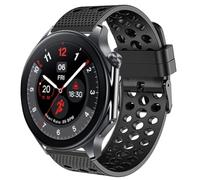 Blueshaweu Compatible with OnePlus Watch 2 Bands, Silicone Replacement Wristbands Sport Strap with Metal Buckle Compatible with OnePlus Watch 2 46mm / 1 Smart Watch (Black)