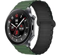 Blueshaweu Compatible with OnePlus Watch 2R bands, 22mm Magnetic Silicone Sport Strong Magnet Strap Watchband Compatible with OnePlus Watch 2 46mm / 2R / 1 Smart Watch (Green, 22mm Size)