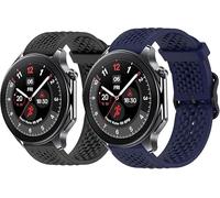 Blueshaweu Compatible with OnePlus Watch 3 bands, 22mm Newest Desgined Silicone band with Metal Buckle Compatible with OnePlus Watch 3, 2 46mm / 2R / 1 Smart Watch