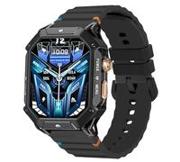 Blueshaweu Compatible with OUKITEL Smart Watch bands, New Silicone Woven Line Adjustable Replacement Strap Compatible with OUKITEL BT10, BT20, BT80, BT101 Smart Watch (Black, 22mm Size)