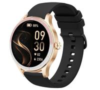 Blueshaweu Compatible with TOOBUR Smartwatch Bands, Classic Watch Bands Soft Silicone Bands Bracelet Sports Strap for Men & Women Compatible with FQQ/TOOBUR DR06 1.27 Inches Smart Watch (Black)