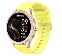 Blueshaweu Compatible with TOOBUR Smartwatch Bands, Classic Watch Bands Soft Silicone Bands Bracelet Sports Strap for Men & Women Compatible with FQQ/TOOBUR DR06 1.27 Inches Smart Watch (Yellow)