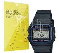 Blueshaweu F91W-1 Screen Protector, [6 Pack] Full Coverage TPU Clear Film Compatible with Ca-sio F91W-1 / F-91W Classic Resin Strap Digital Sport Watch (6 pack)