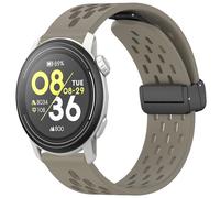 Blueshaweu for 20mm,22mm,24mm Breathable Soft Silicone Sport Magnetic Butterfly Clousure Replacemet Strap Compatible for COROS PACE 3/APEX 2 Pro/APEX Pro/APEX 2/NOMAD,etc (Space Brown, 24mm Size Band)