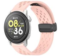 Blueshaweu for 20mm,22mm,24mm Breathable Soft Silicone Sport Magnetic Butterfly Clousure Replacemet Strap Compatible for COROS PACE 3/APEX 2 Pro/APEX Pro/APEX 2/NOMAD,etc (Pink, 24mm Size Band)