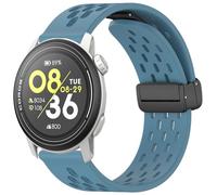 Blueshaweu for 20mm,22mm,24mm Breathable Soft Silicone Sport Magnetic Butterfly Clousure Replacemet Strap Compatible for COROS PACE 3/APEX 2 Pro/APEX Pro/APEX 2/NOMAD,etc (Blue, 24mm Size Band)