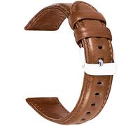 Blueshaweu for 22mm Leather Silicone Breathable Replacement Smartwatch Strap Wristband Compatible with KOSPET TANK M3,TANK M3 ULTRA,TANK T3 ULTRA,TANK T2,TANK M2 Military Smart Watch (Crazy-Brown)