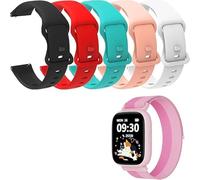 Blueshaweu for 22mm Quick Release Classic Watch Bands Soft Silicone Bands Bracelet Sports Strap for BIGGERFIVE Kids Watch BW01,BW02,Compatible for Biggerfive Brave 2,Biggerfive Brave watch (5 Pack-a)