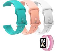 Blueshaweu for 22mm Quick Release Classic Watch Bands Soft Silicone Bands Bracelet Sports Strap for BIGGERFIVE Kids Watch BW01,BW02,Compatible for Biggerfive Brave 2,Biggerfive Brave watch (3 Pack-A)