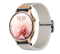 Blueshaweu for Aeac Smart Watch 20mm, 22mm Quick Release Stretchy Solo Loop Adjustable Nylon Replacement Straps Compatible for Aeac 1.32 Inches Round,GTX18,GTX05,ID208 Plus,IDW19,IDW28 (White, 22mm)