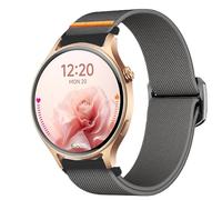 Blueshaweu for Aeac Smart Watch 20mm, 22mm Quick Release Stretchy Solo Loop Adjustable Nylon Replacement Straps Compatible for Aeac 1.32 Inches Round,GTX18,GTX05,ID208 Plus,IDW19,IDW28 (Gray, 22mm)